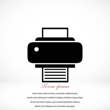 Yazıcı simgesi vektör