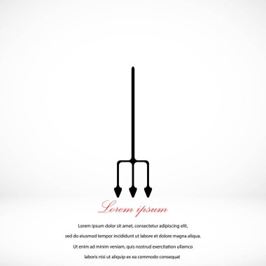 Bahçe çatal vektör simgesi