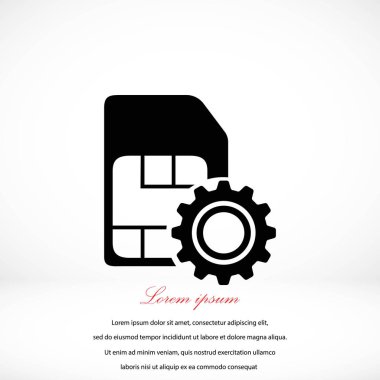 SIM kartı ayarı basit simgesi 