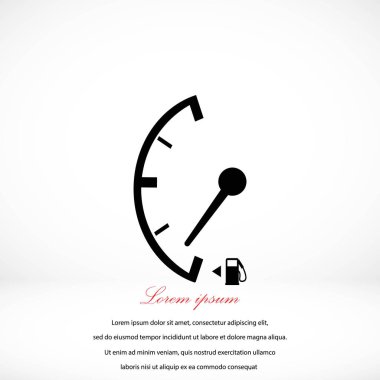 Düşük yakıt izole işareti simgesi