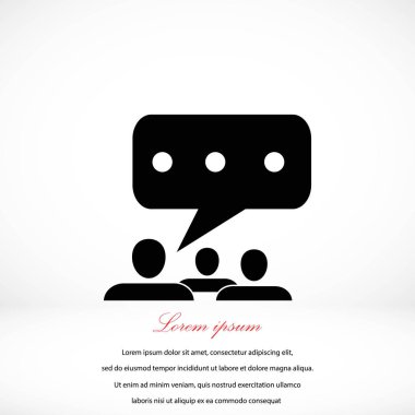 konuşma kabarcığı vektörü simgesi