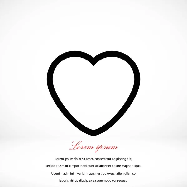 Corazón iconos vector — Vector de stock