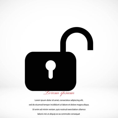 asma kilit simgesi vektör