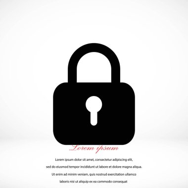 asma kilit simgesi vektör