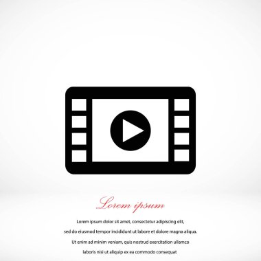 film film şeridi vektör simgesi