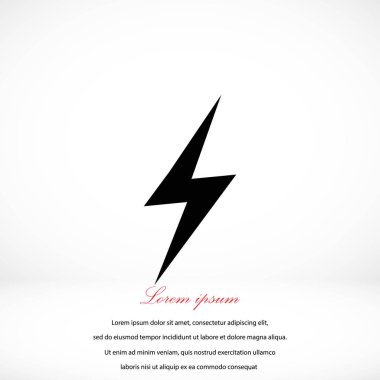 Yıldırım simge vektör