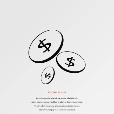 Düz para vektör simgesi 