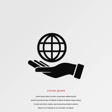 El ele tutuşan dünya - vektör simgesi