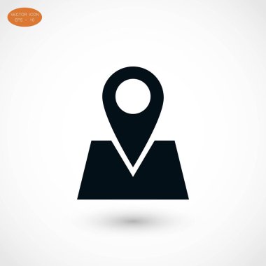 harita simgesi üzerinde toplu iğne