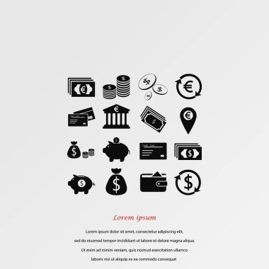 Finans simgeler vektör