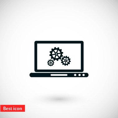 ayar dizüstü simge vektör