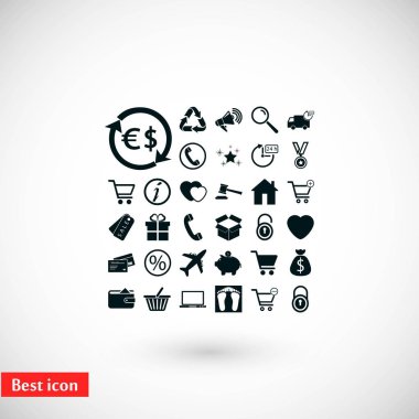 alışveriş simgeler vektör