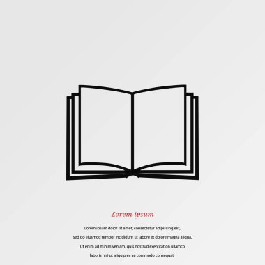 kitap simgesi beyaz arkaplanda izole edildi