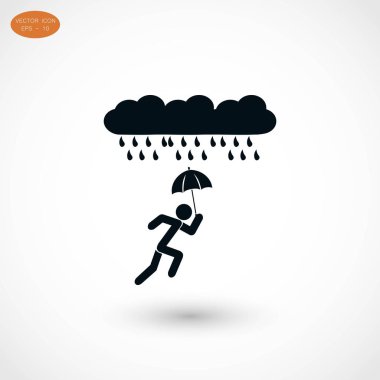 Yalnız yağmur simgesi