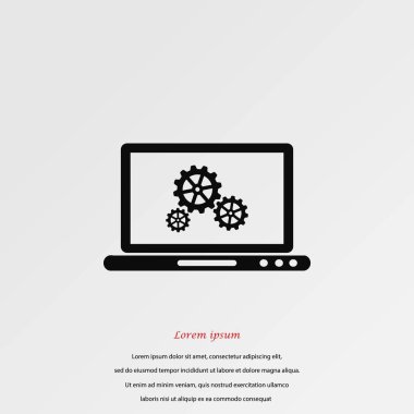 ayar dizüstü simge vektör