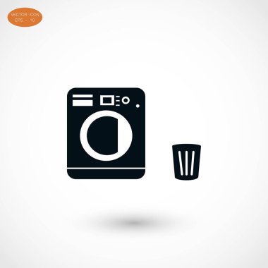 Çamaşırhane simgeler vektör