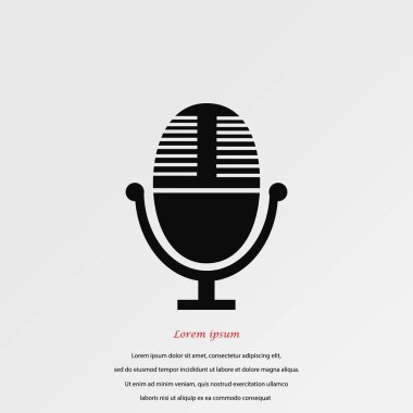 vektör mikrofon simgesi