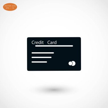 Kredi kartı vektör simgesi