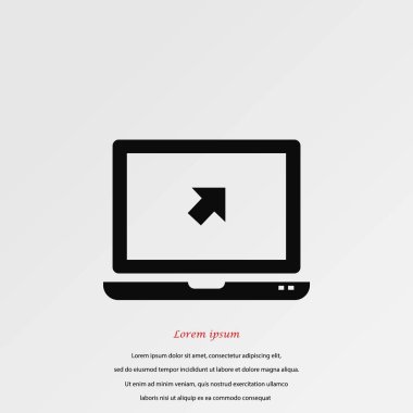 vektör monitör simgesini