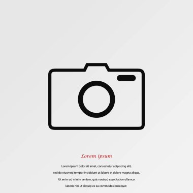 Fotoğraf kamerası vektör simgesi