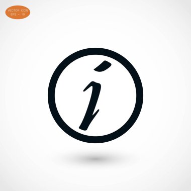 Bilgi işareti vektör simgesi