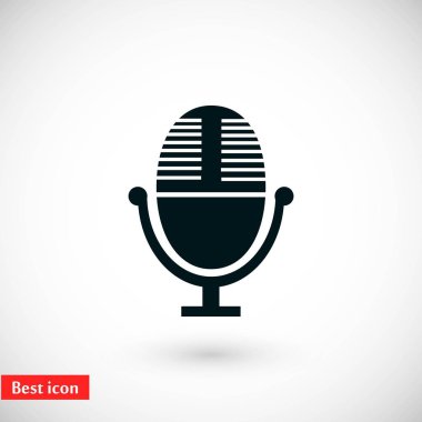 vektör mikrofon simgesi