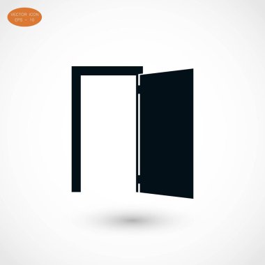 Kapı simge vektör