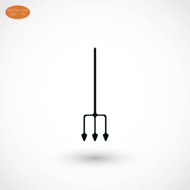 Bahçe çatal vektör simgesi