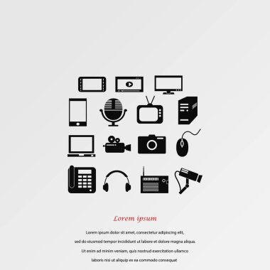 serisi simge seti ve mobil cihazlar.