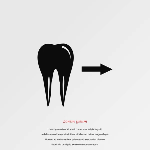 Зуб вказує напрямок. значок. векторний — стоковий вектор