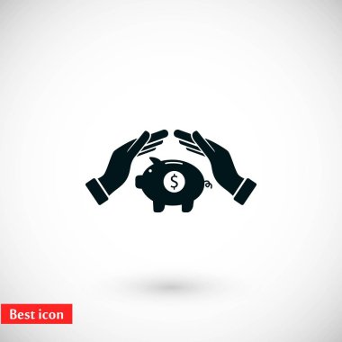 Kaydetme, kumbara vektör simgesi