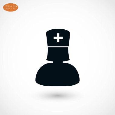 Hemşire simge vektör