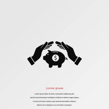 Kaydetme, kumbara vektör simgesi