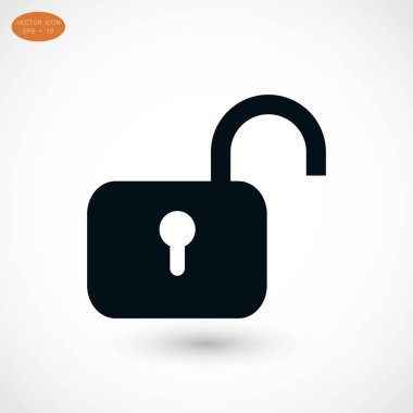 asma kilit simgesi vektör