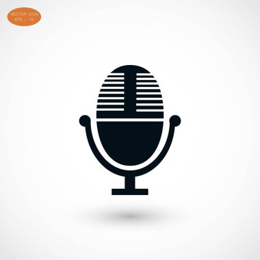 vektör mikrofon simgesi