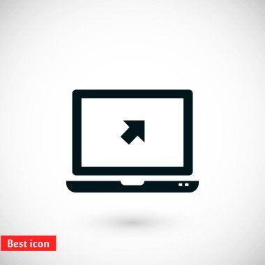 vektör monitör simgesini