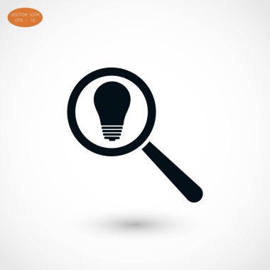 mikroskop ve ampul simgesi