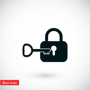 Kilit ve anahtar vektör simgesi