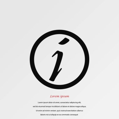 Bilgi işareti vektör simgesi