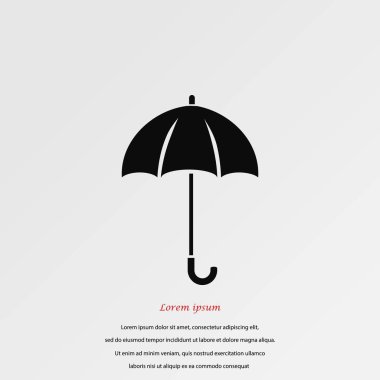 Şemsiye simge vektör