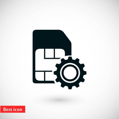 SIM kartı ayarı basit simgesi 