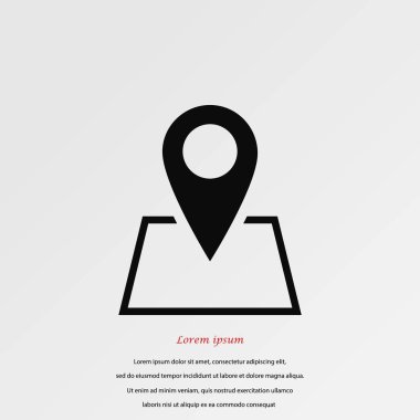 harita simgesi üzerinde toplu iğne