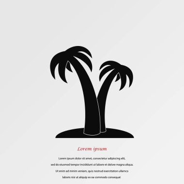 Palm tropik ağaç simgesiyle