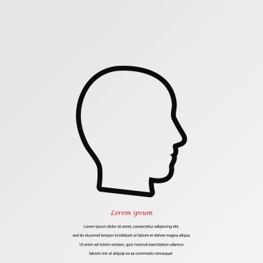 Kafa vektör simgesi