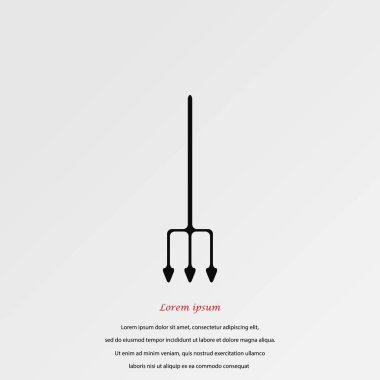 Bahçe çatal vektör simgesi