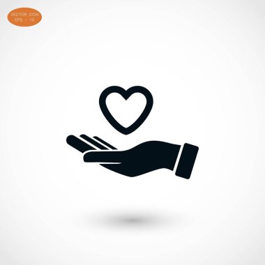 elinde kalp simgesi