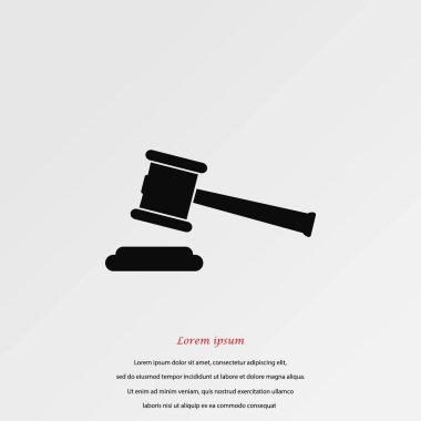 Çekiç yargıç vektör simgesi