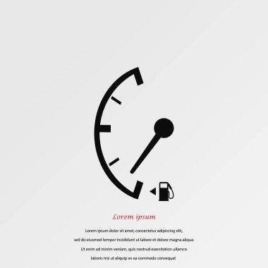 Düşük yakıt izole işareti simgesi