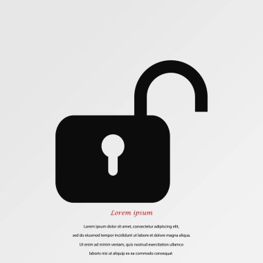 asma kilit simgesi vektör