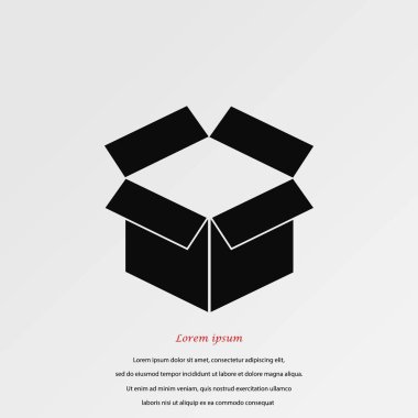 kutusu simgesi, vektör çizim